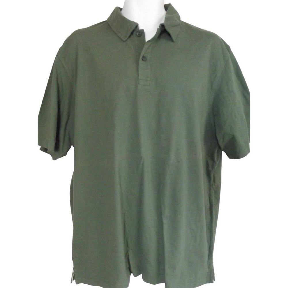 Hyp Young Mens Size Large Green 100% Cotton Short Sleeve Polo Shirt casual l